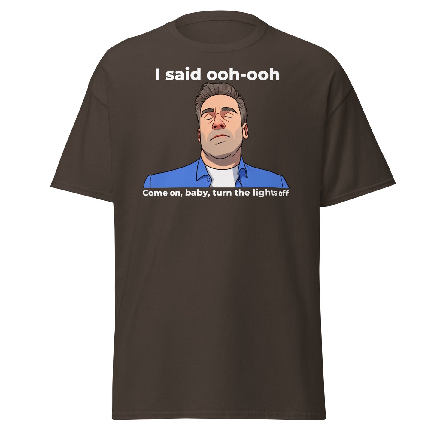 Funny Jon Hamm Ooh - Ooh T-Shirt | Classic Meme Tee - Dark Chocolate - T-Shirts Online