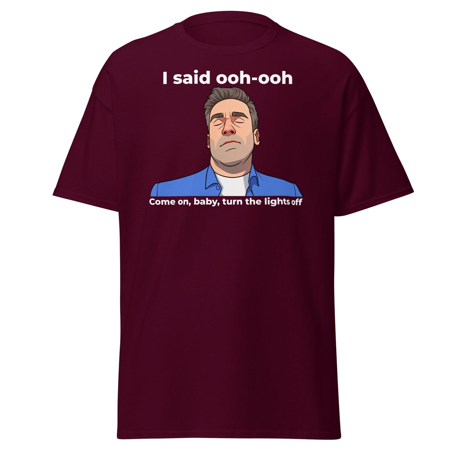 Funny Jon Hamm Ooh - Ooh T-Shirt | Classic Meme Tee - Maroon - T-Shirts Online