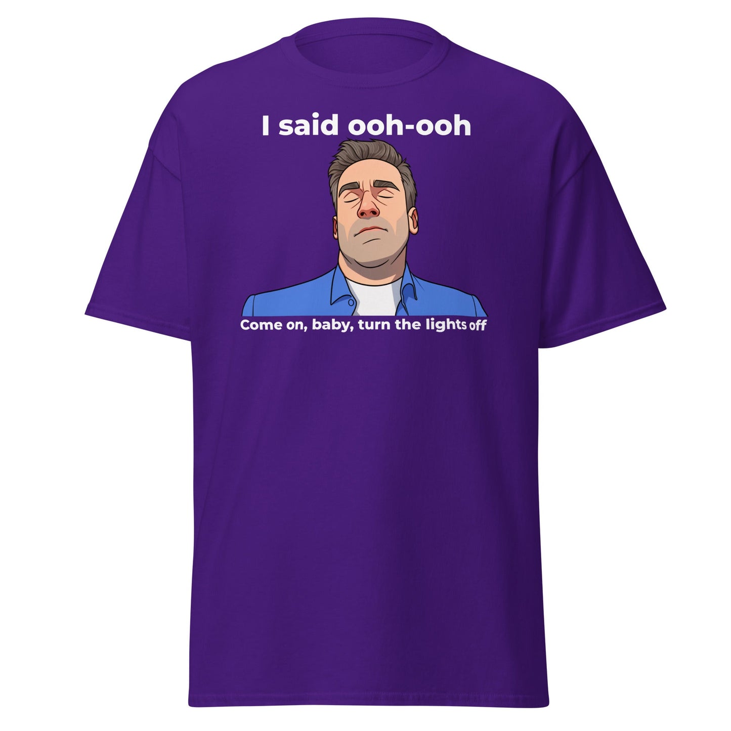 Funny Jon Hamm Ooh - Ooh T-Shirt | Classic Meme Tee - Purple - T-Shirts Online