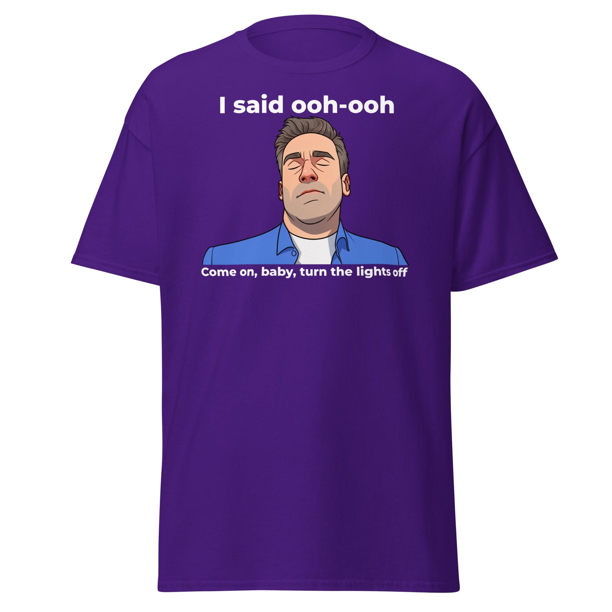 Funny Jon Hamm Ooh - Ooh T-Shirt | Classic Meme Tee - Purple - T-Shirts Online