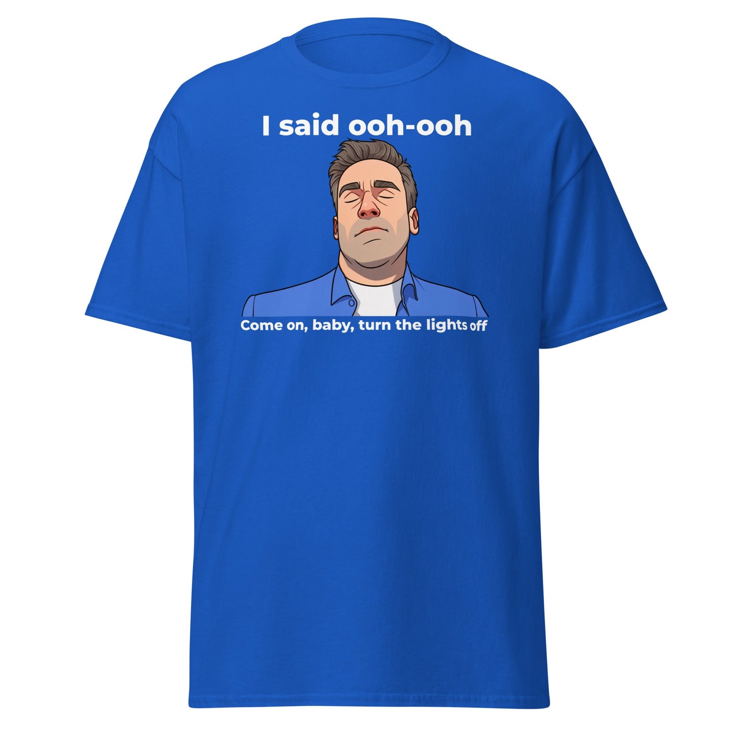 Funny Jon Hamm Ooh - Ooh T-Shirt | Classic Meme Tee - Royal - T-Shirts Online