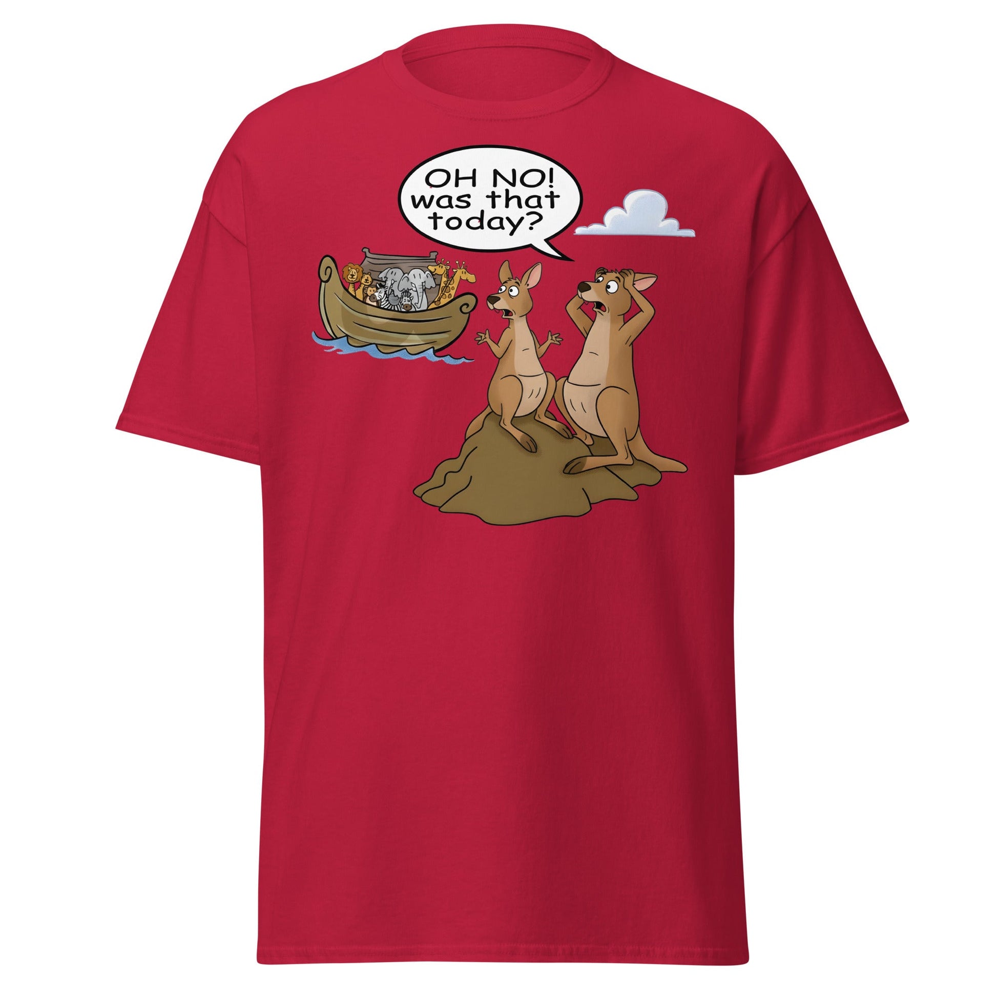 Funny Kangaroo Noah's Ark Missed It T-Shirt - Cardinal - T-Shirts Online