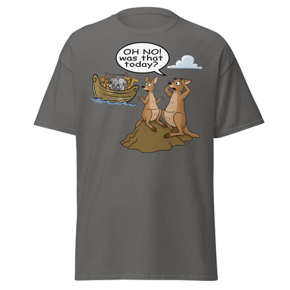 Funny Kangaroo Noah's Ark Missed It T-Shirt - Charcoal - T-Shirts Online