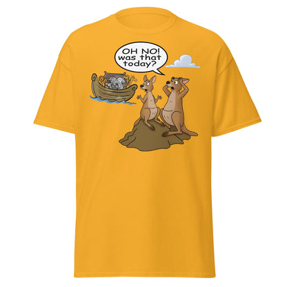 Funny Kangaroo Noah's Ark Missed It T-Shirt - Gold - T-Shirts Online