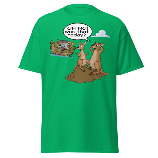 Funny Kangaroo Noah's Ark Missed It T-Shirt - Irish Green - T-Shirts Online