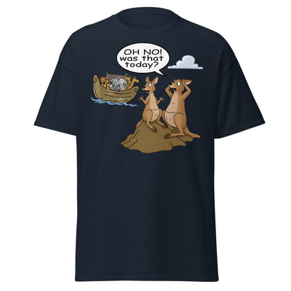 Funny Kangaroo Noah's Ark Missed It T-Shirt - Navy - T-Shirts Online