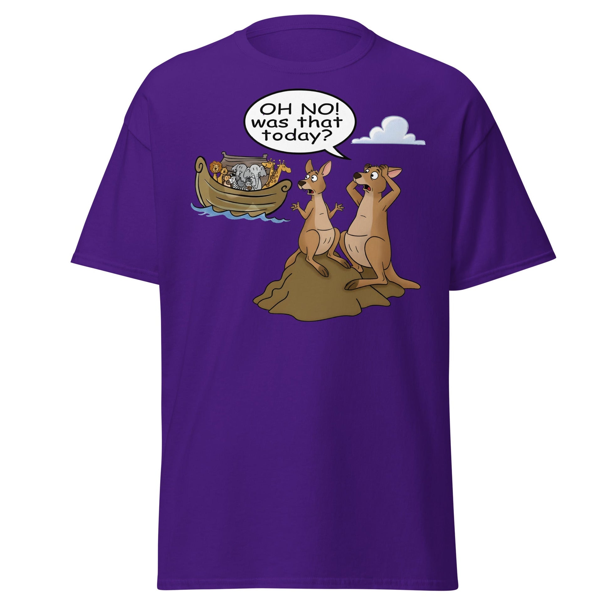 Funny Kangaroo Noah's Ark Missed It T-Shirt - Purple - T-Shirts Online