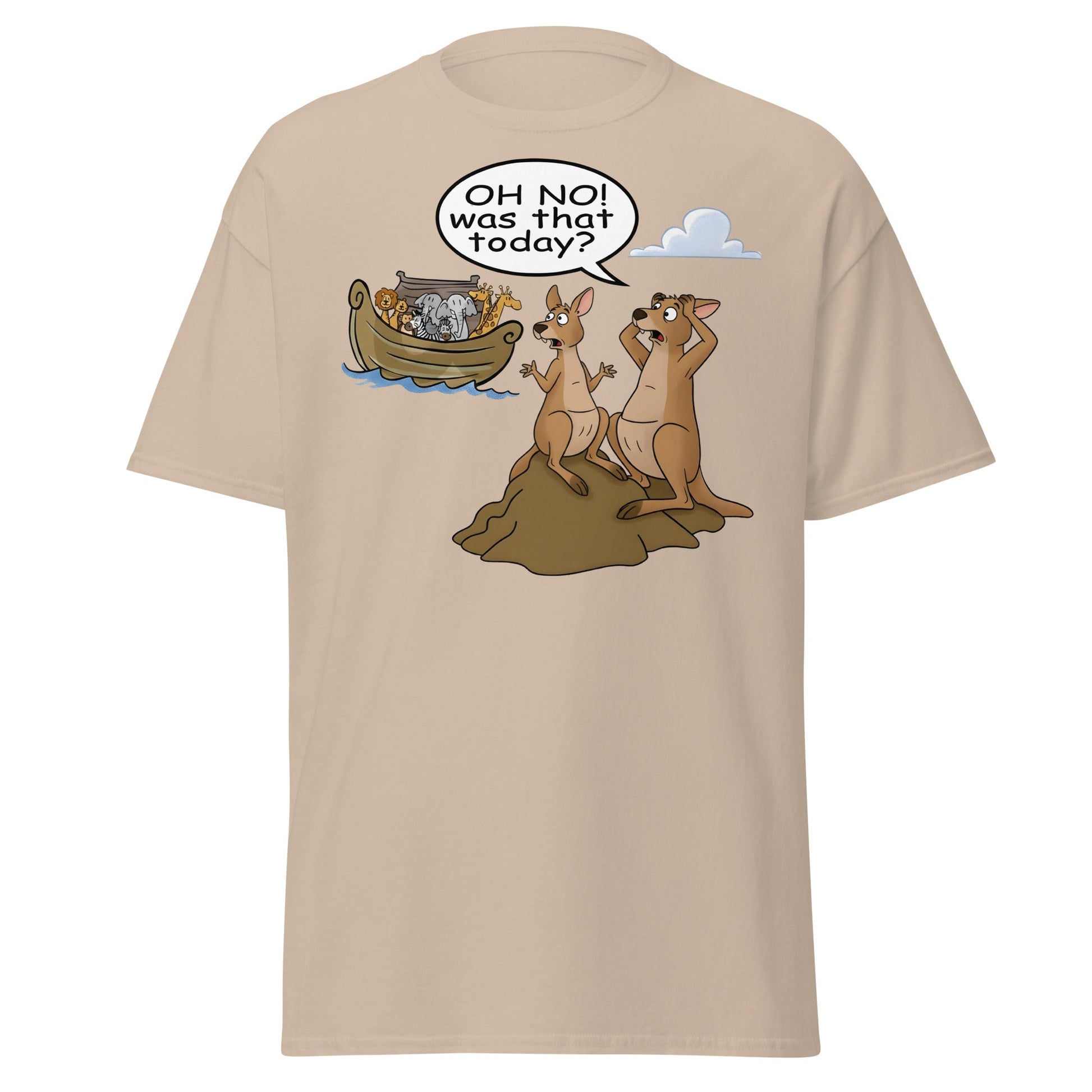 Funny Kangaroo Noah's Ark Missed It T-Shirt - Sand - T-Shirts Online
