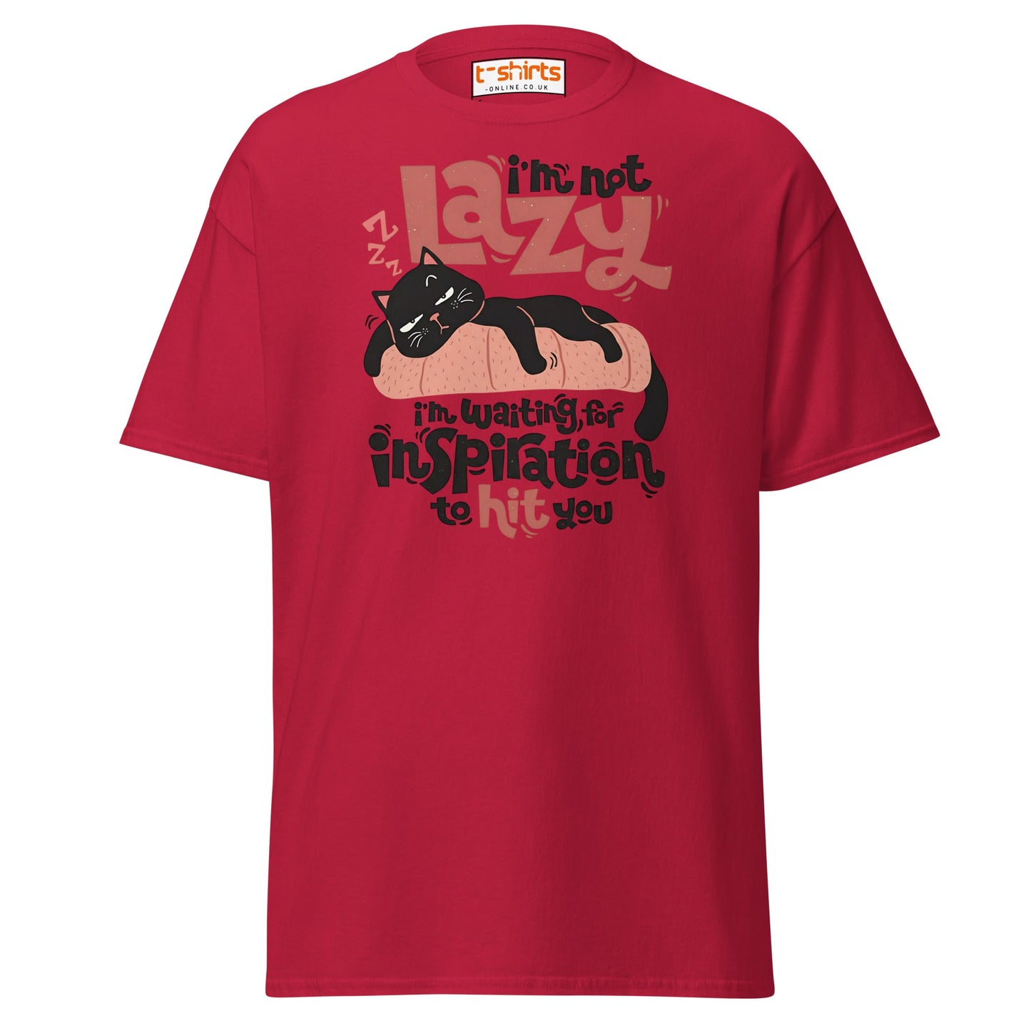 Funny Lazy Cat T-Shirt – Inspiration Humor Tee - Cardinal - T-Shirts Online