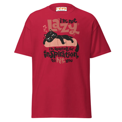 Funny Lazy Cat T-Shirt – Inspiration Humor Tee - Cardinal - T-Shirts Online