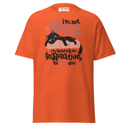 Funny Lazy Cat T-Shirt – Inspiration Humor Tee - Orange - T-Shirts Online