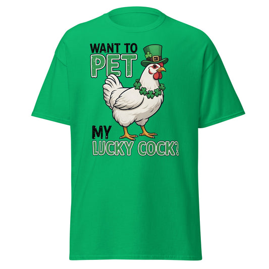 Funny Lucky Cock St. Patrick’s Day T-Shirt – Adult Humor - Irish Green - T-Shirts Online