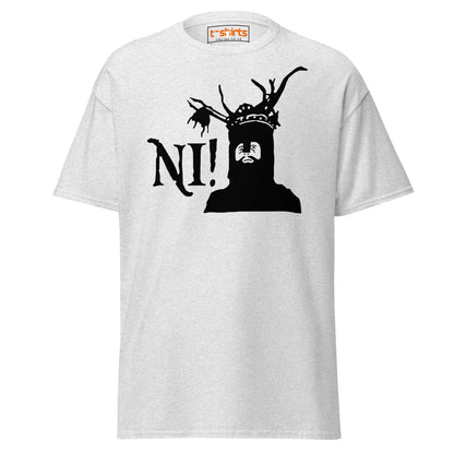 Funny Ni! Knight T-Shirt – Medieval Comedy Tee - Ash - T-Shirts Online