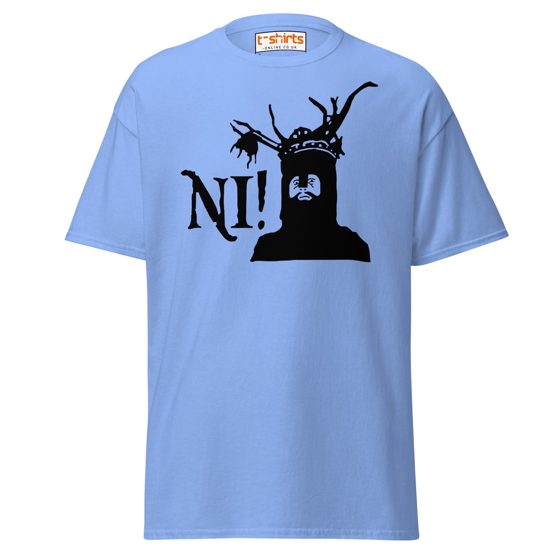 Funny Ni! Knight T-Shirt – Medieval Comedy Tee - Carolina Blue - T-Shirts Online