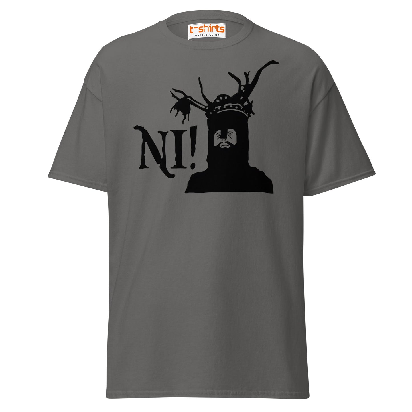 Funny Ni! Knight T-Shirt – Medieval Comedy Tee - Charcoal - T-Shirts Online