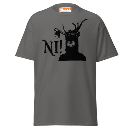 Funny Ni! Knight T-Shirt – Medieval Comedy Tee - Charcoal - T-Shirts Online