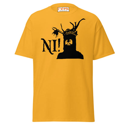 Funny Ni! Knight T-Shirt – Medieval Comedy Tee - Gold - T-Shirts Online
