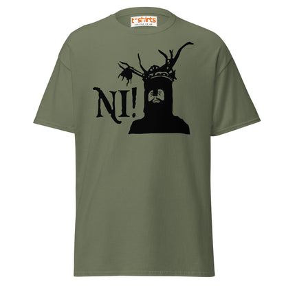 Funny Ni! Knight T-Shirt – Medieval Comedy Tee - Military Green - T-Shirts Online