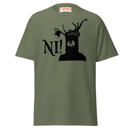 Funny Ni! Knight T-Shirt – Medieval Comedy Tee - Military Green - T-Shirts Online