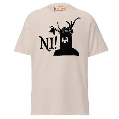 Funny Ni! Knight T-Shirt – Medieval Comedy Tee - Natural - T-Shirts Online