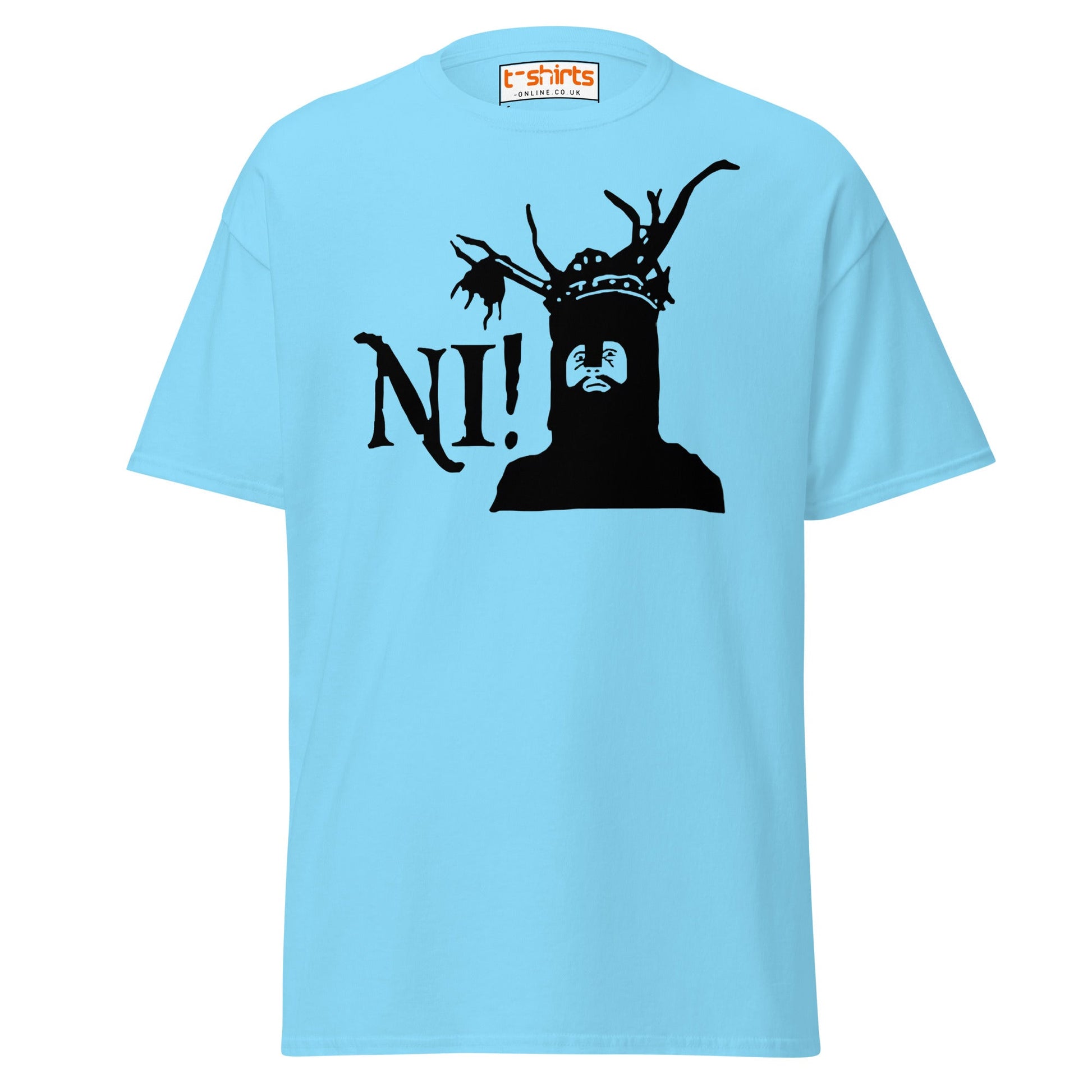Funny Ni! Knight T-Shirt – Medieval Comedy Tee - Sky - T-Shirts Online