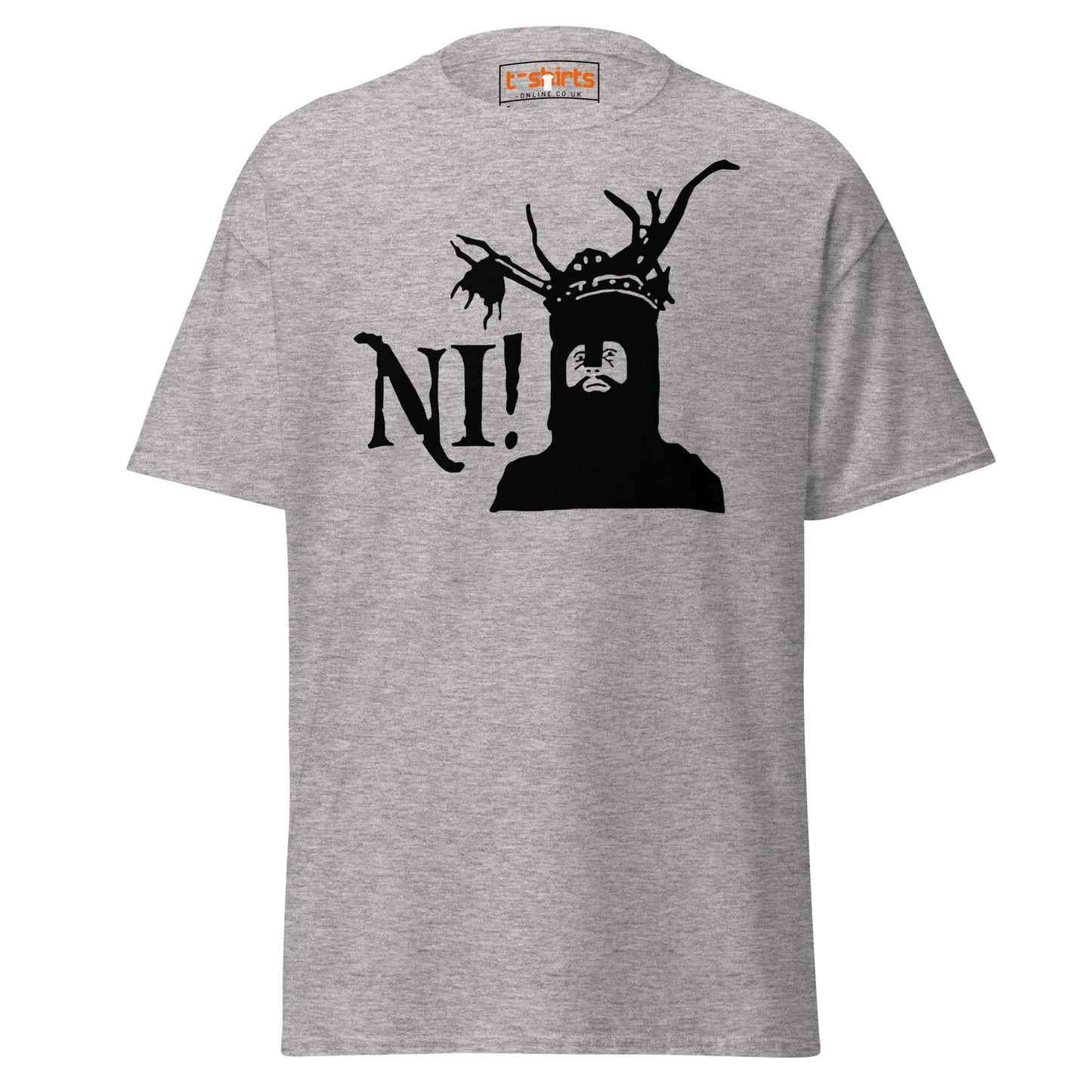 Funny Ni! Knight T-Shirt – Medieval Comedy Tee - Sport Grey - T-Shirts Online