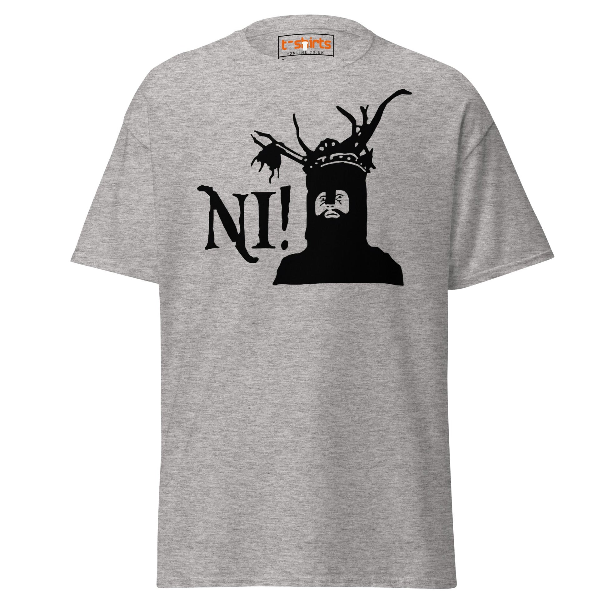 Funny Ni! Knight T-Shirt – Medieval Comedy Tee - Sport Grey - T-Shirts Online