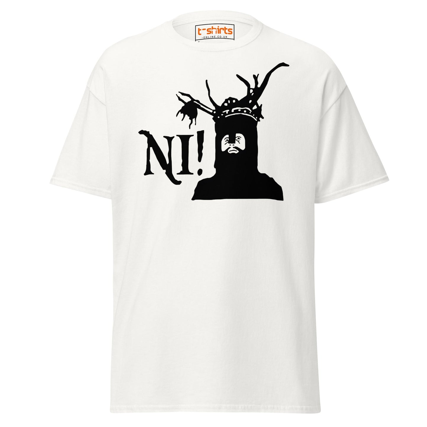 Funny Ni! Knight T-Shirt – Medieval Comedy Tee - White - T-Shirts Online
