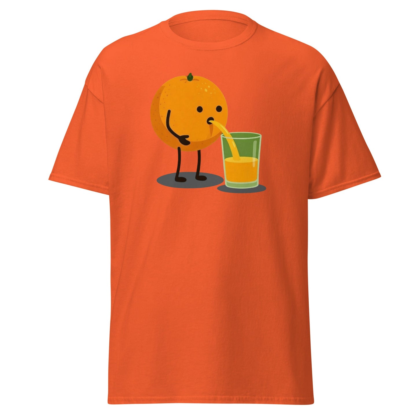 Funny Orange Juice Character T-Shirt - Squeezed Tee - Orange - T-Shirts Online