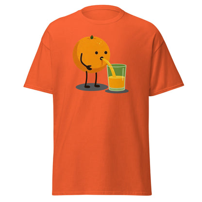 Funny Orange Juice Character T-Shirt - Squeezed Tee - Orange - T-Shirts Online