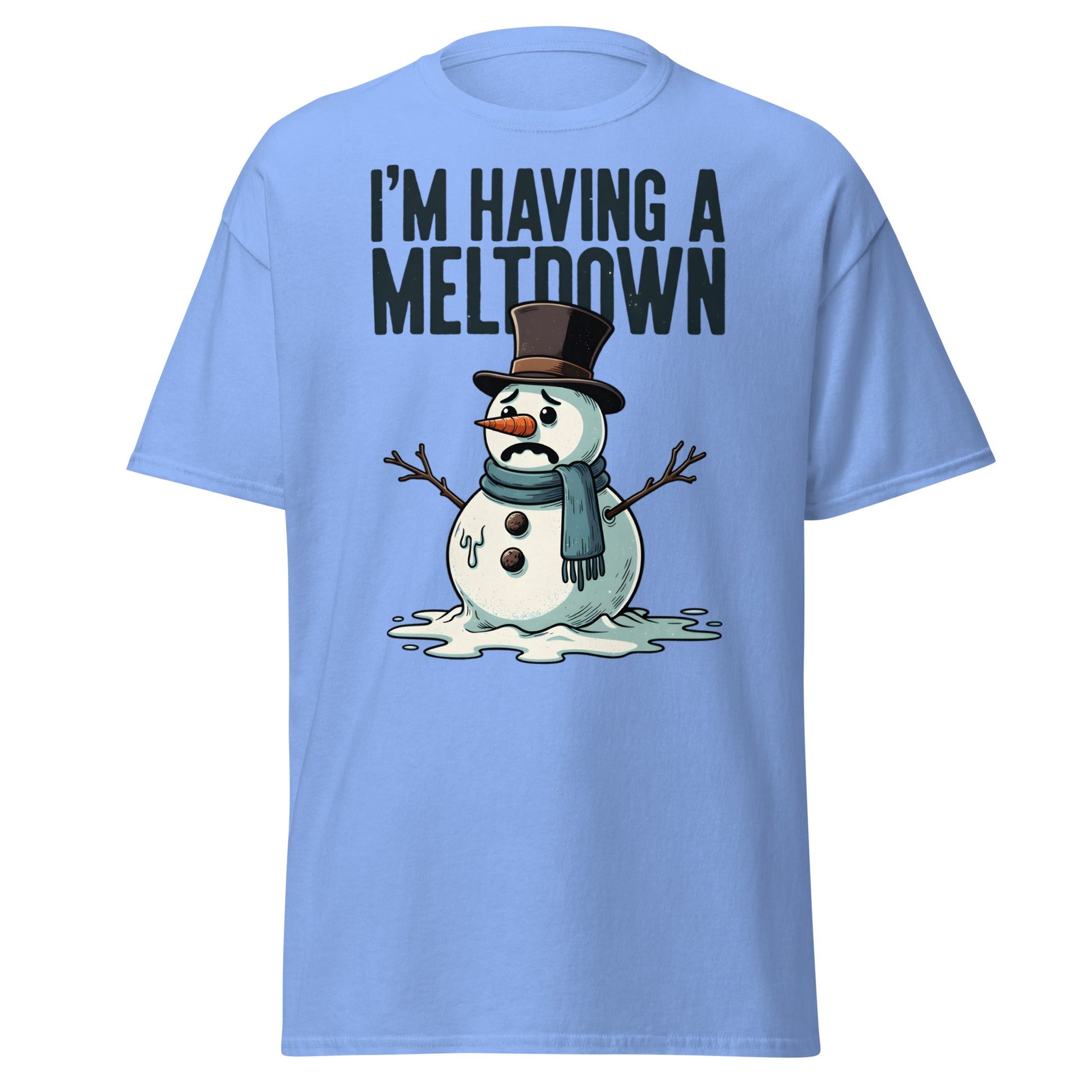 Funny Owl Eye Roll T-Shirt - Sarcastic Humor Graphic Tee - Carolina Blue - T-Shirts Online