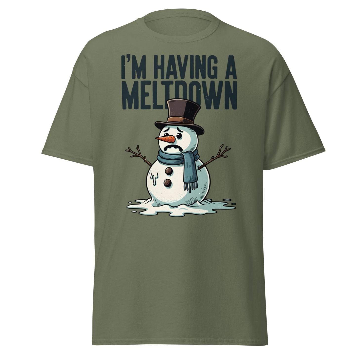 Funny Owl Eye Roll T-Shirt - Sarcastic Humor Graphic Tee - Military Green - T-Shirts Online