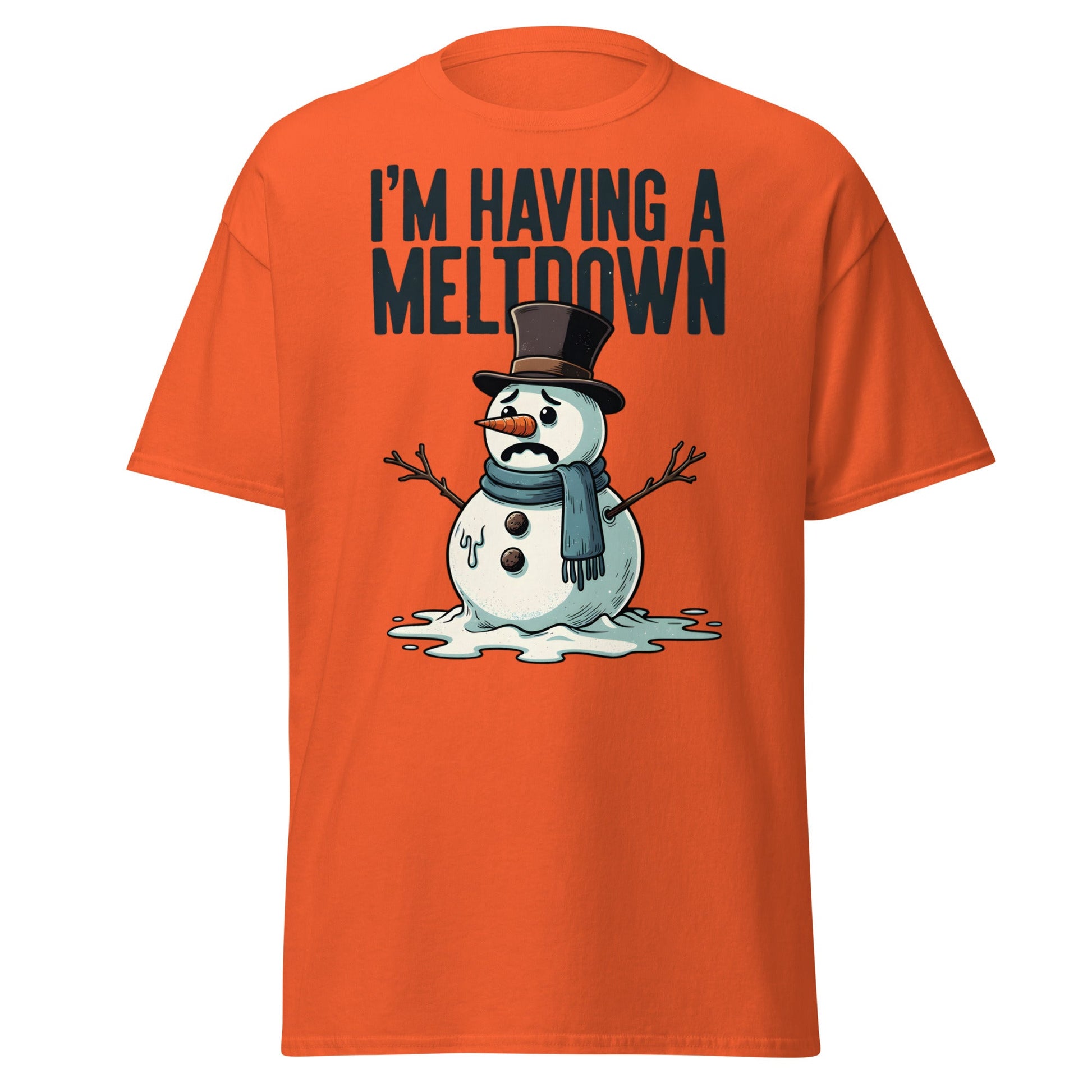 Funny Owl Eye Roll T-Shirt - Sarcastic Humor Graphic Tee - Orange - T-Shirts Online