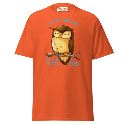 Funny Owl T-Shirt – I’m Not Sleeping Resting My Eyes Tee - Orange - T-Shirts Online