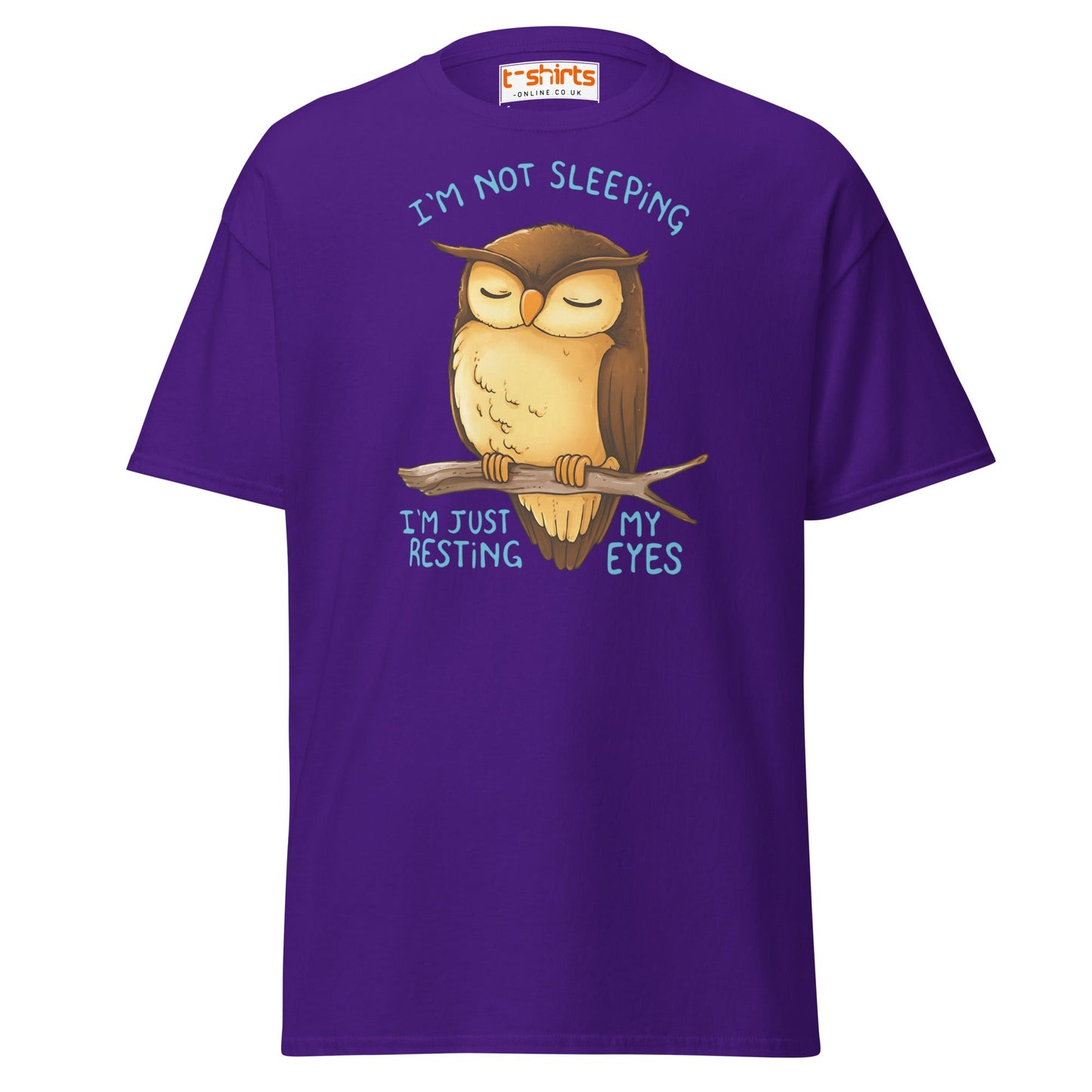 Funny Owl T-Shirt – I’m Not Sleeping Resting My Eyes Tee - Purple - T-Shirts Online