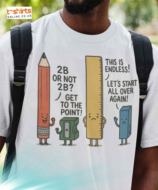 Funny Pencil Pun T-Shirt – School Supplies Joke Tee - Black - T-Shirts Online