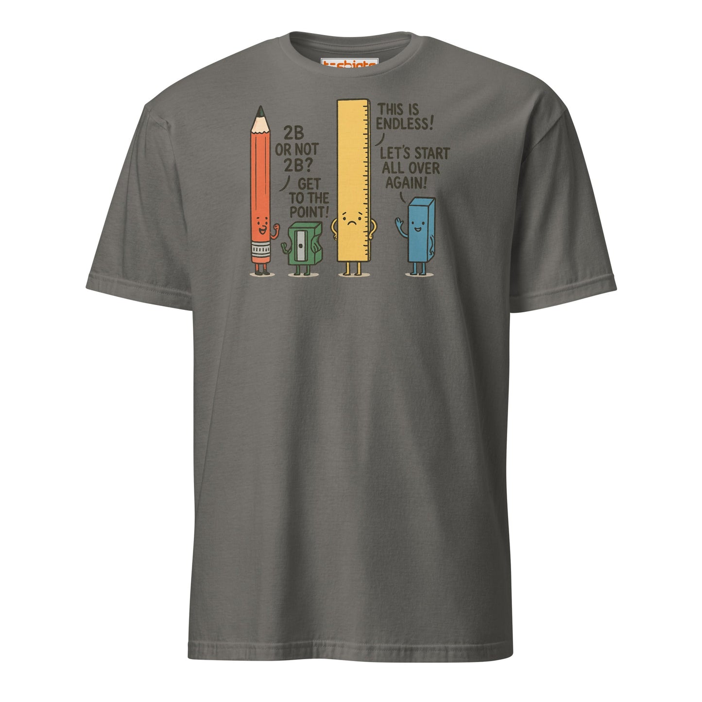 Funny Pencil Pun T-Shirt – School Supplies Joke Tee - Charcoal - T-Shirts Online
