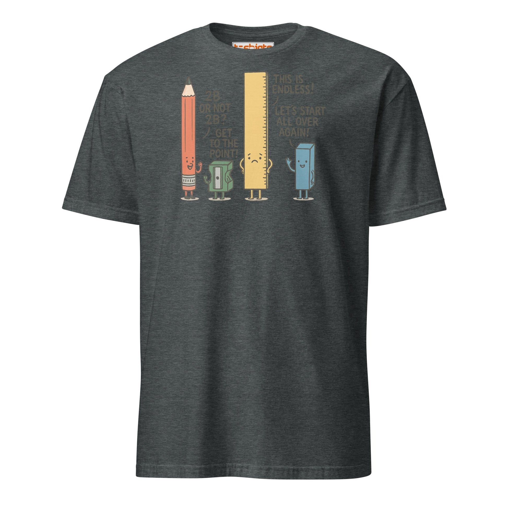 Funny Pencil Pun T-Shirt – School Supplies Joke Tee - Dark Heather - T-Shirts Online