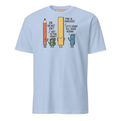 Funny Pencil Pun T-Shirt – School Supplies Joke Tee - Light Blue - T-Shirts Online