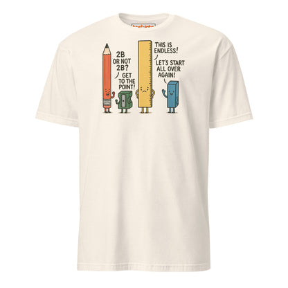 Funny Pencil Pun T-Shirt – School Supplies Joke Tee - Natural - T-Shirts Online