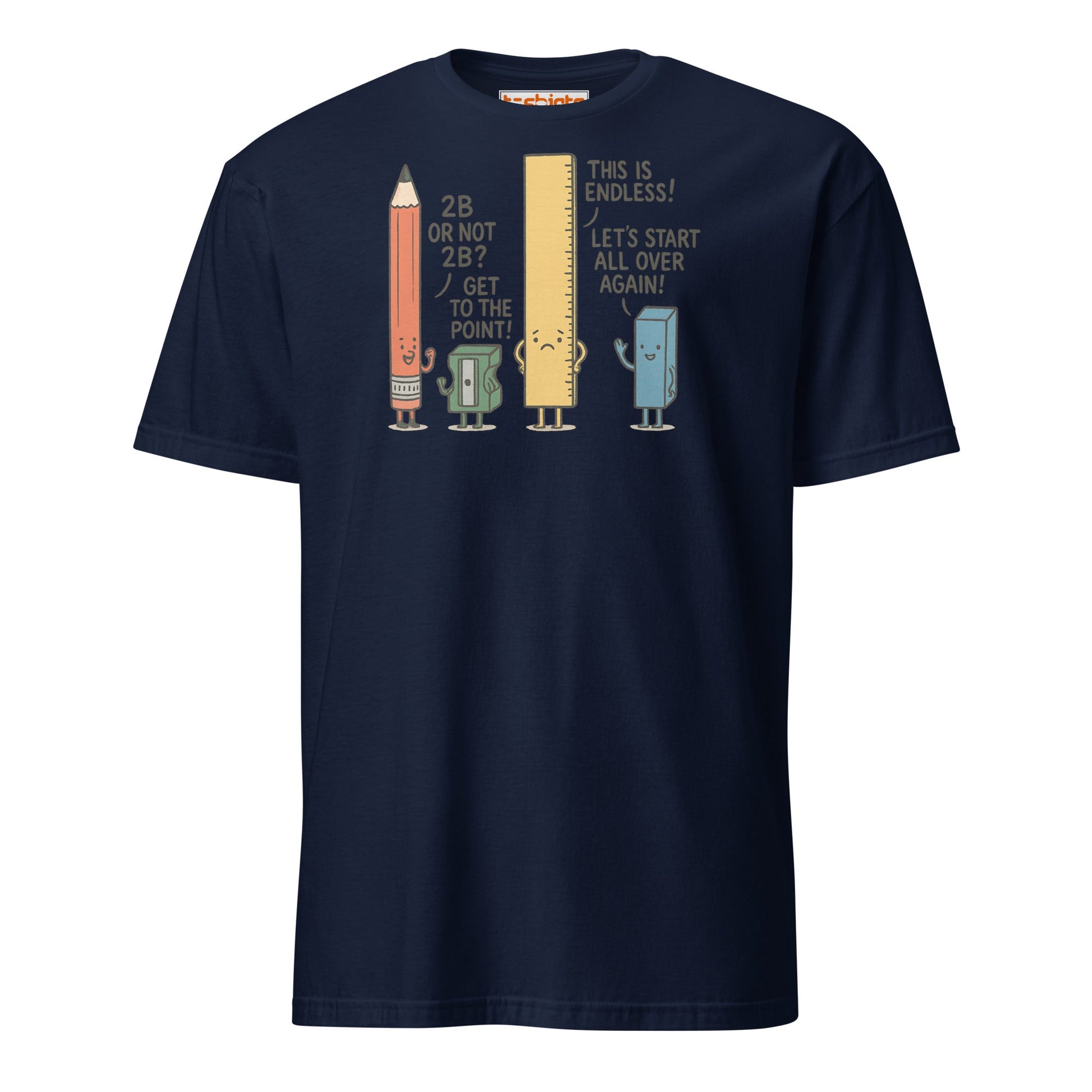 Funny Pencil Pun T-Shirt – School Supplies Joke Tee - Navy - T-Shirts Online