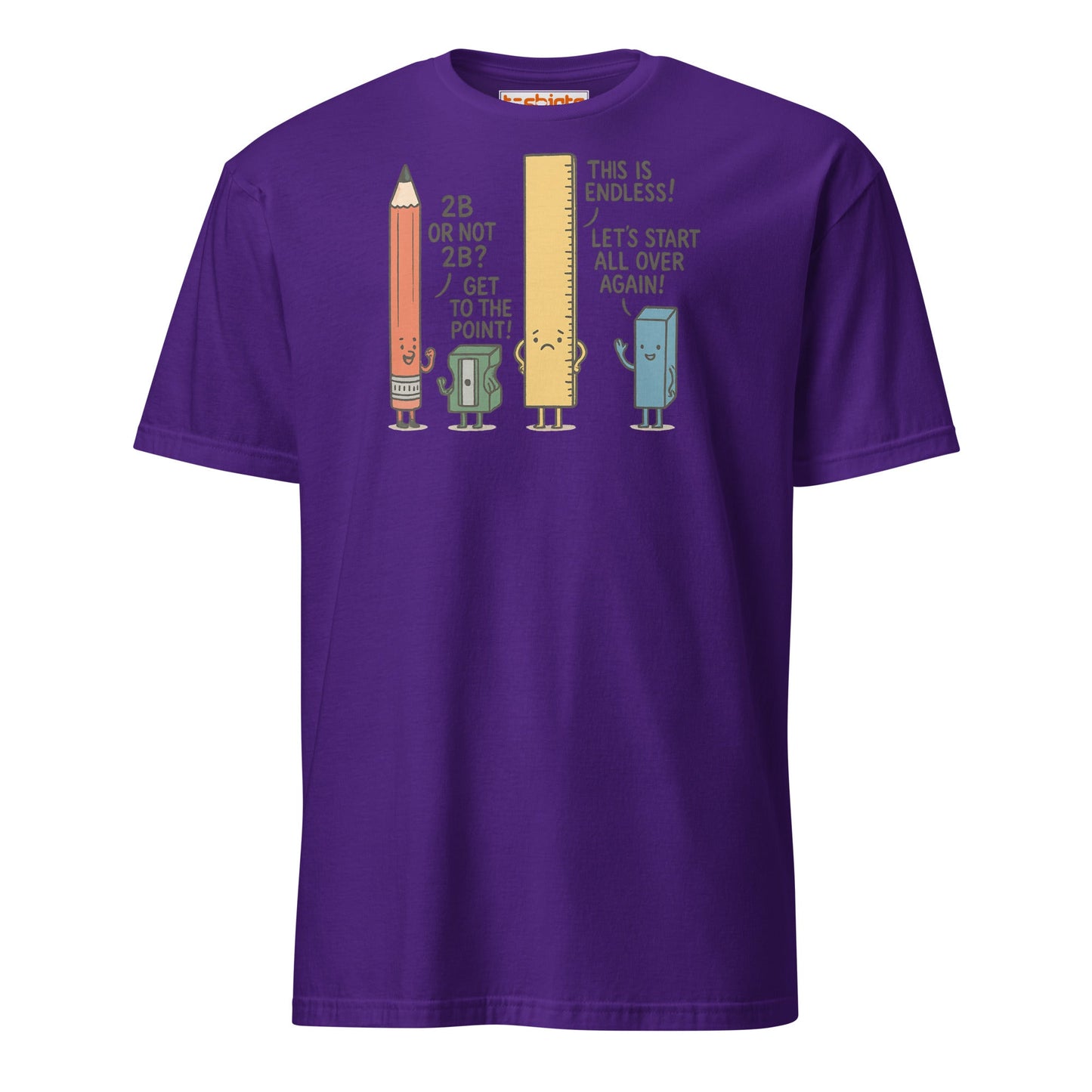 Funny Pencil Pun T-Shirt – School Supplies Joke Tee - Purple - T-Shirts Online