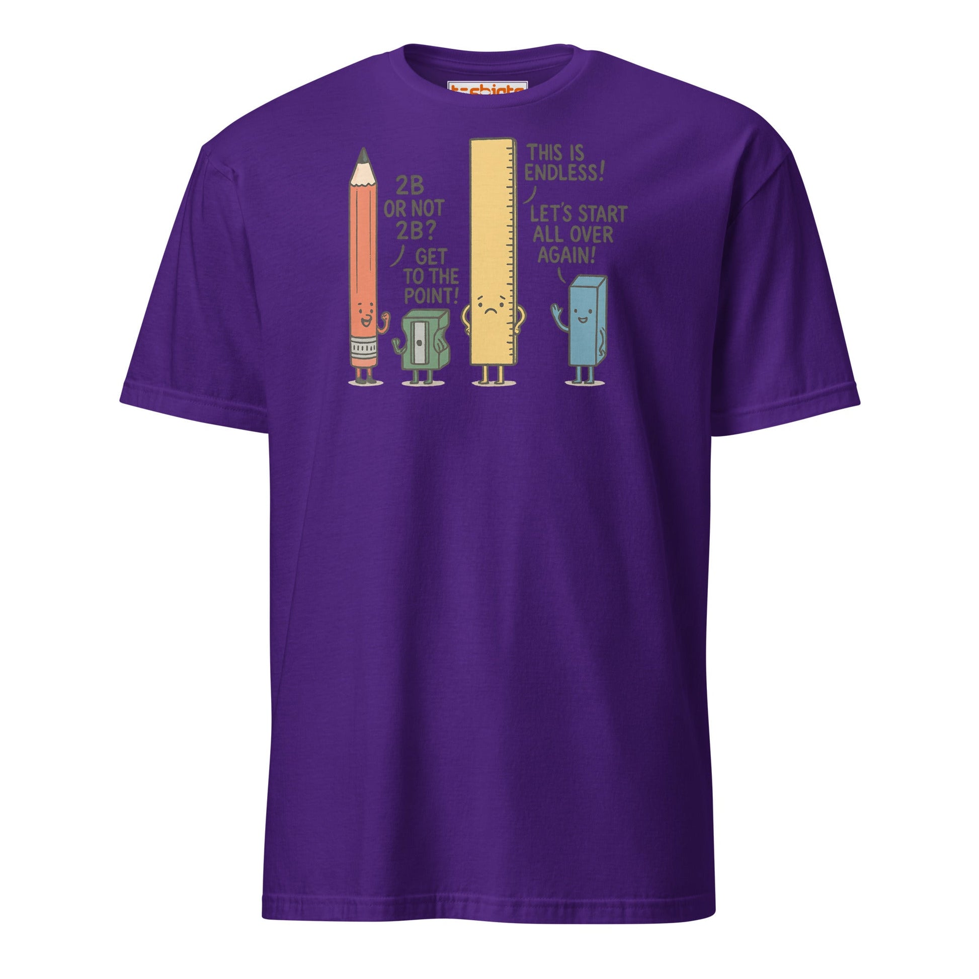 Funny Pencil Pun T-Shirt – School Supplies Joke Tee - Purple - T-Shirts Online