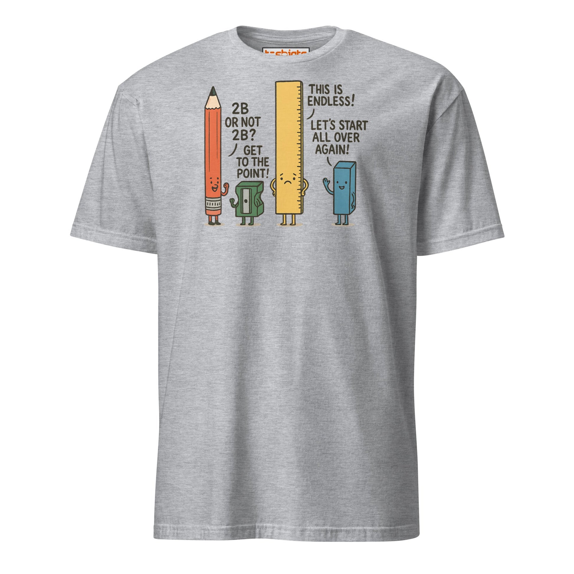 Funny Pencil Pun T-Shirt – School Supplies Joke Tee - Sport Grey - T-Shirts Online
