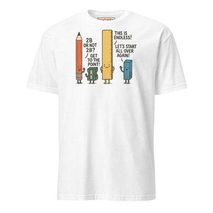 Funny Pencil Pun T-Shirt – School Supplies Joke Tee - White - T-Shirts Online