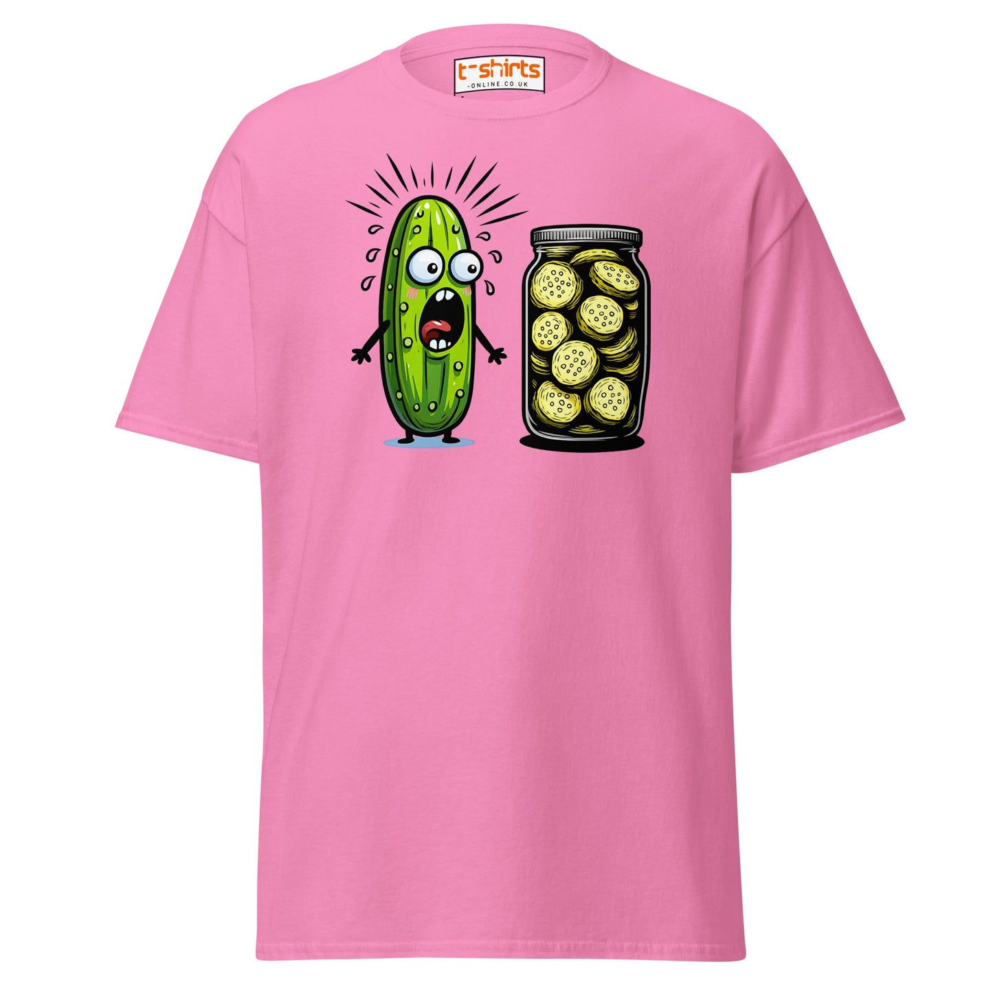 Funny Pickle Cucumber T-Shirt – Cartoon Humor Tee - Azalea - T-Shirts Online
