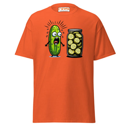 Funny Pickle Cucumber T-Shirt – Cartoon Humor Tee - Orange - T-Shirts Online