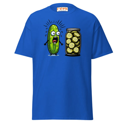 Funny Pickle Cucumber T-Shirt – Cartoon Humor Tee - Royal - T-Shirts Online