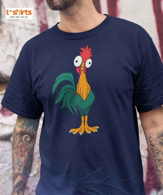 Funny Rooster T-Shirt – Crazy Chicken Cartoon Tee - Black - T-Shirts Online
