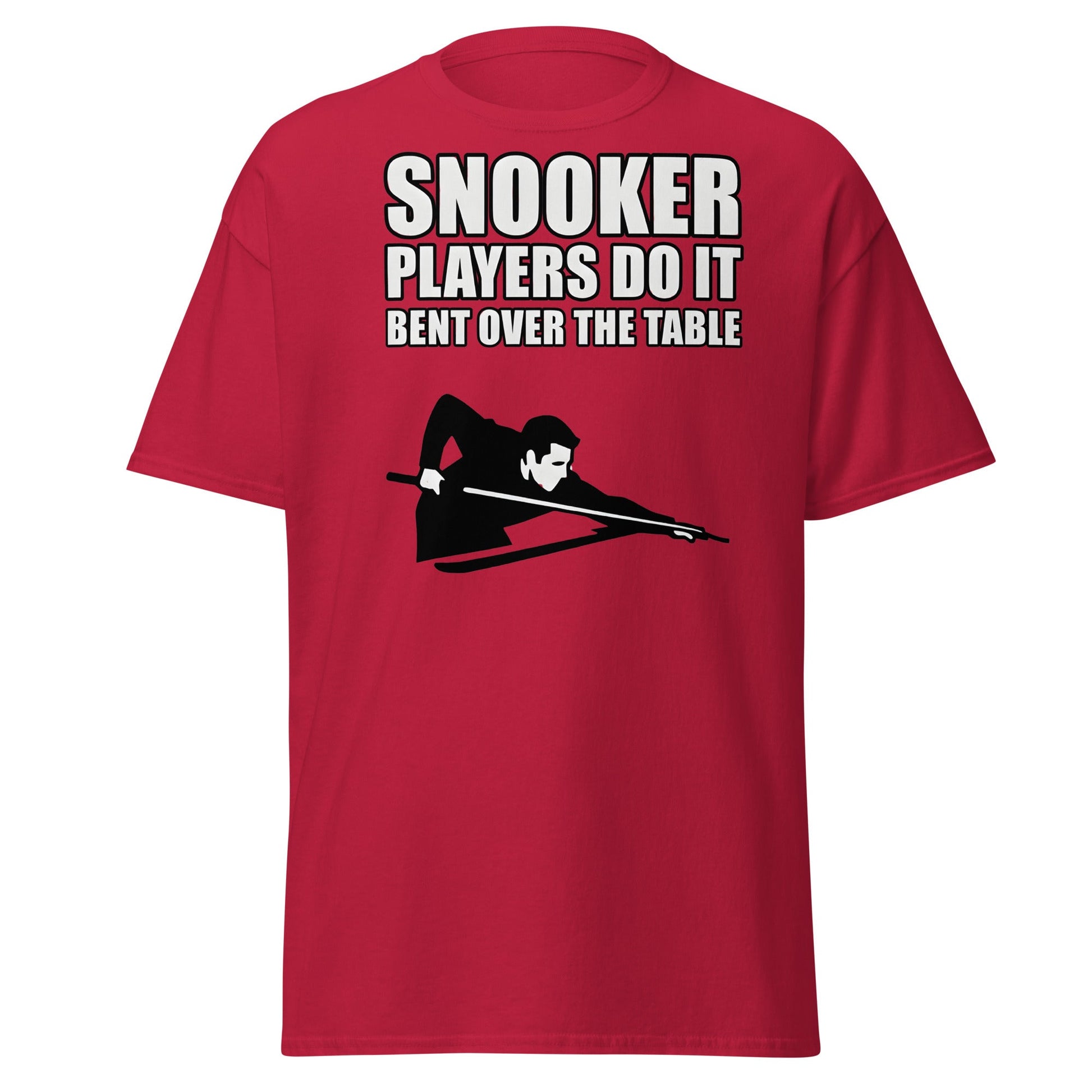 Funny Snooker Players Do It Bent Over The Table T-Shirt - Cardinal - T-Shirts Online